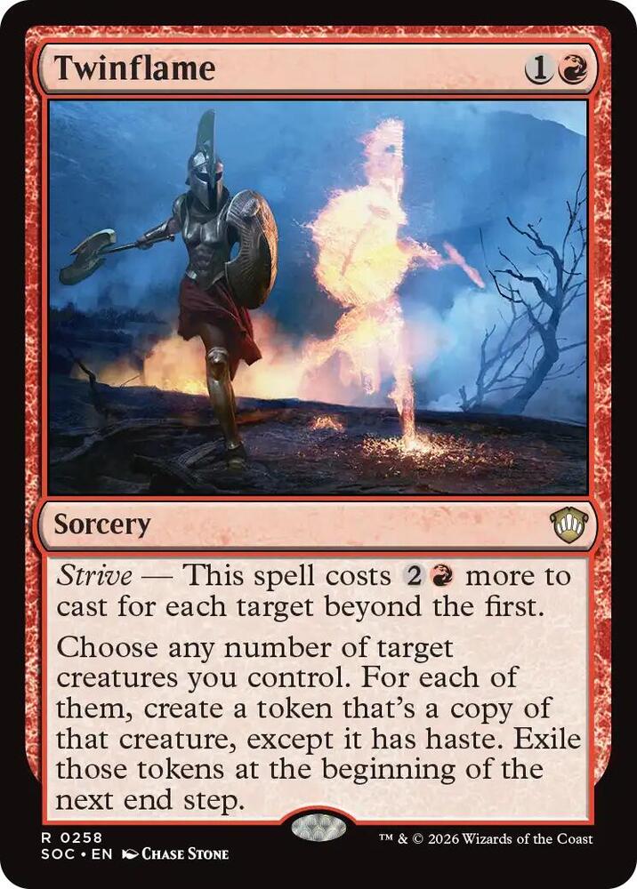 Twinflame 258 card from Commander: Secrets of Strixhaven