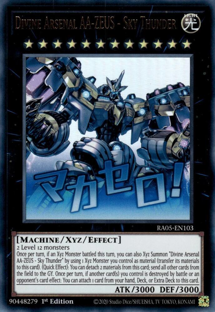 Divine Arsenal AA-ZEUS - Sky Thunder RA05-EN103 card from Rarity Collection 5