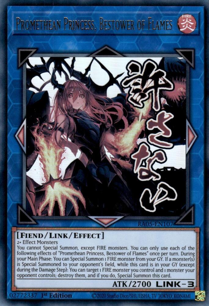 Promethean Princess, Bestower of Flames RA05-EN107 card from Rarity Collection 5