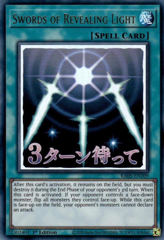 Swords of Revealing Light RA05-EN109 card from Rarity Collection 5