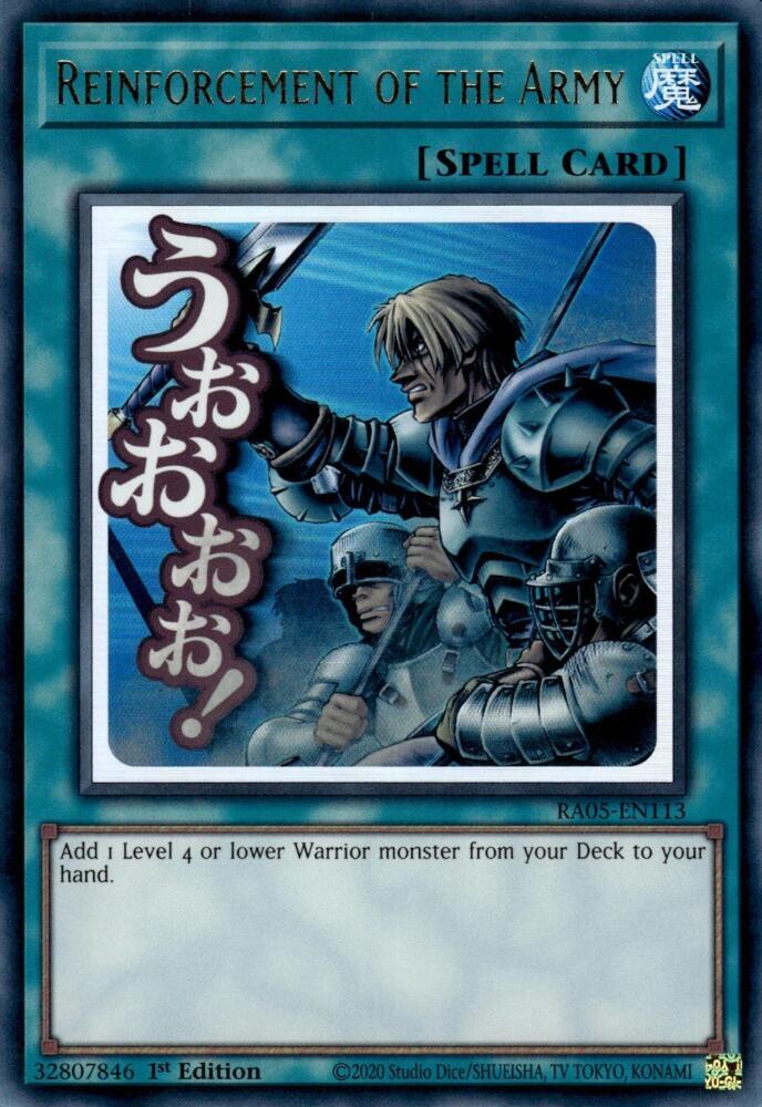 Reinforcement of the Army RA05-EN113 card from Rarity Collection 5