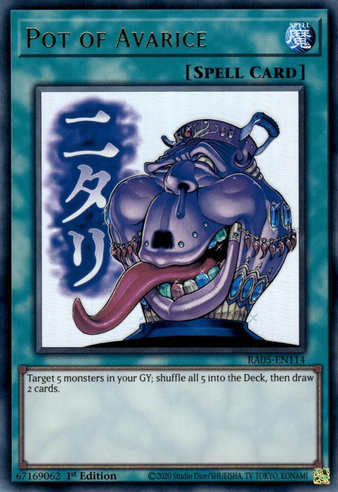 Pot of Avarice RA05-EN114 card from Rarity Collection 5