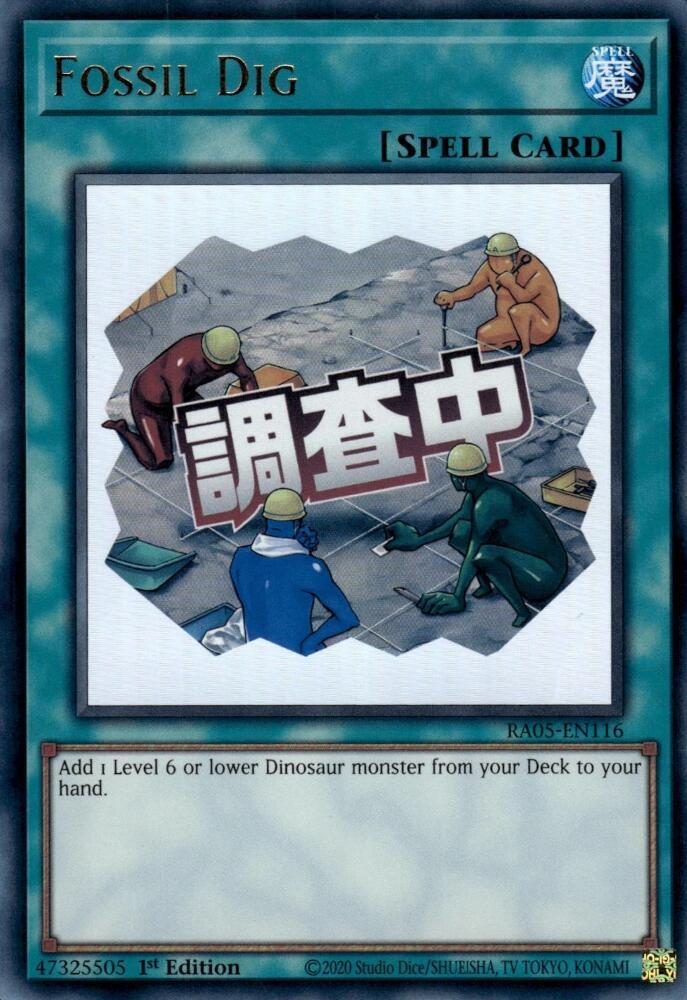 Fossil Dig RA05-EN116 card from Rarity Collection 5
