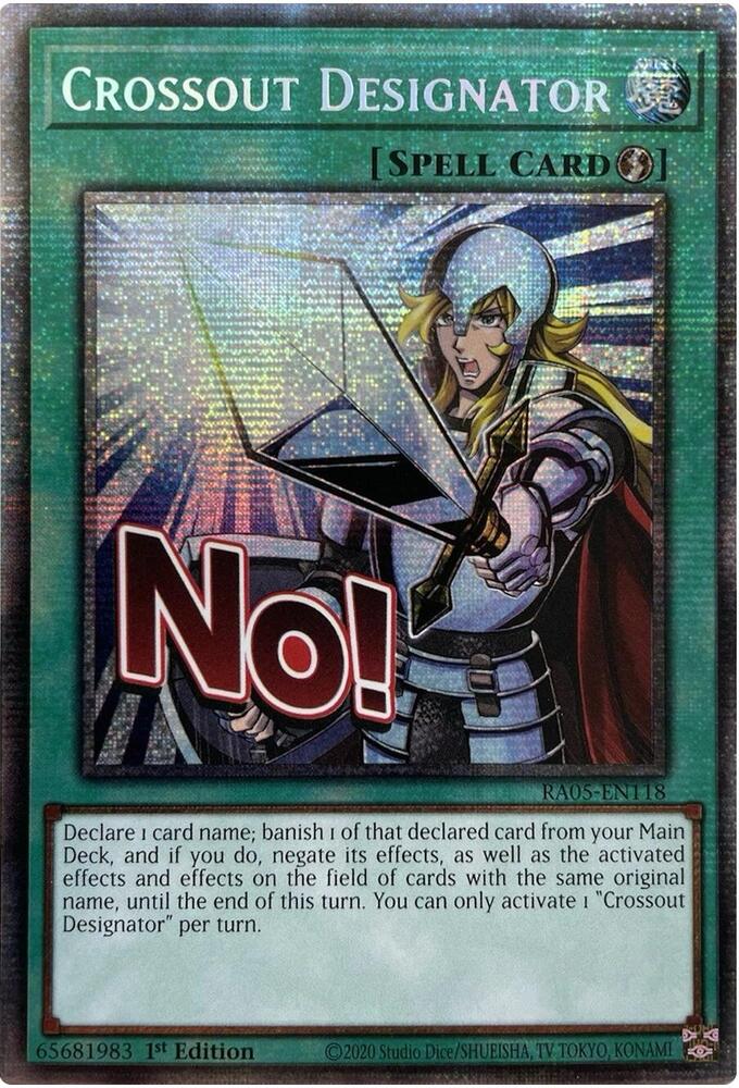 Crossout Designator (Starlight Rare) RA05-EN118 card from Rarity Collection 5