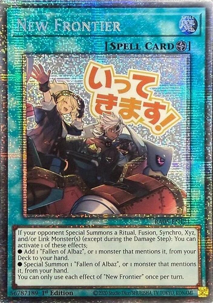 New Frontier (Starlight Rare) RA05-EN121 card from Rarity Collection 5