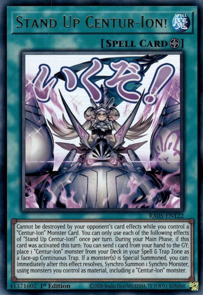 Stand Up Centur-Ion! RA05-EN122 card from Rarity Collection 5