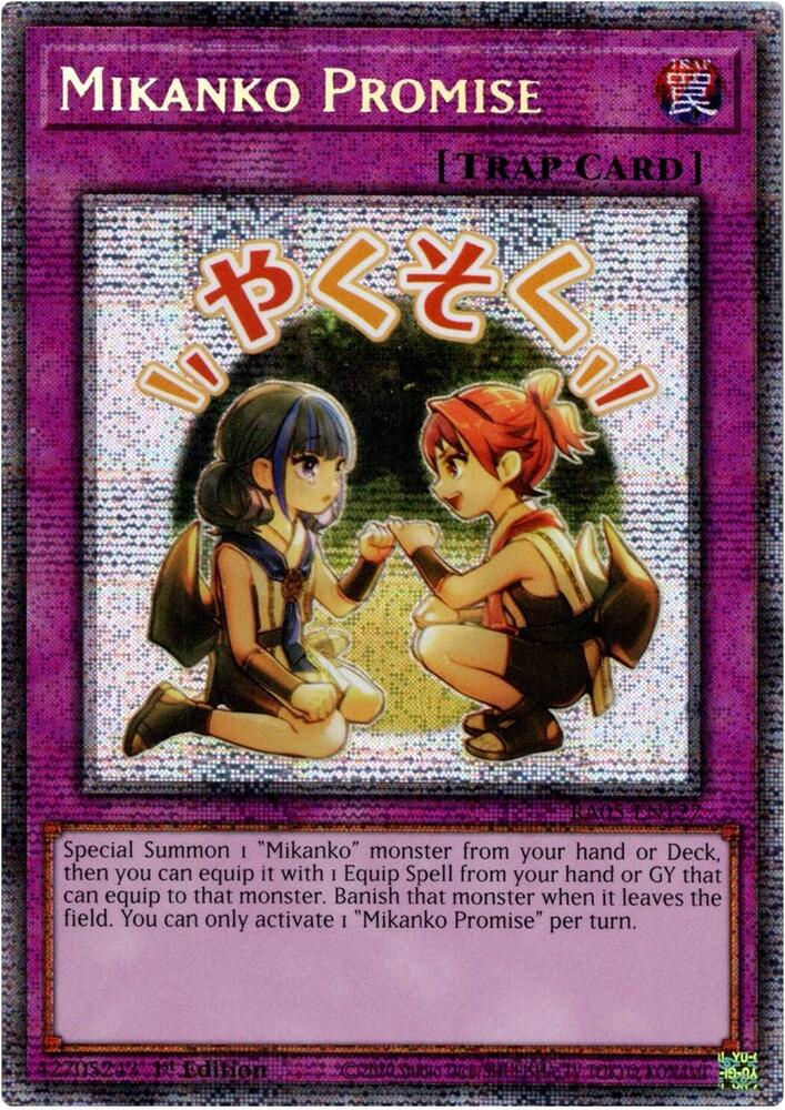Mikanko Promise (Starlight Rare) RA05-EN127 card from Rarity Collection 5