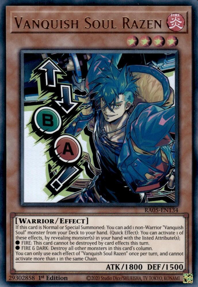 Vanquish Soul Razen (Stamp) RA05-EN134 card from Rarity Collection 5