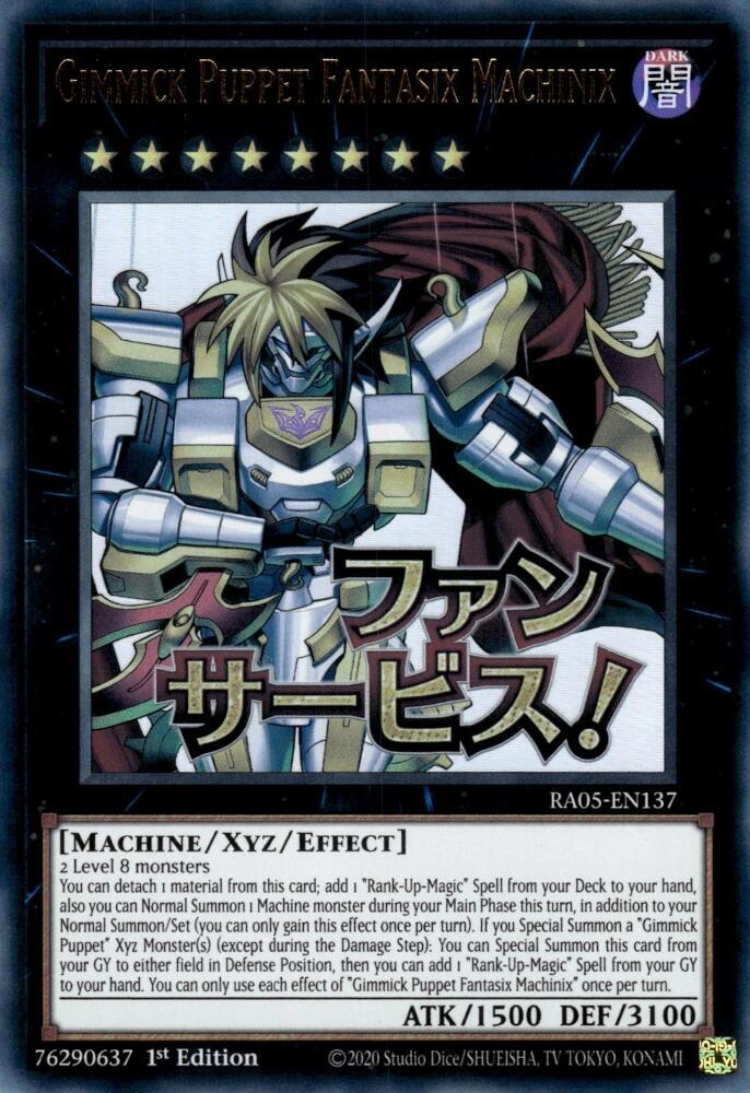 Gimmick Puppet Fantasix Machinix RA05-EN137 card from Rarity Collection 5