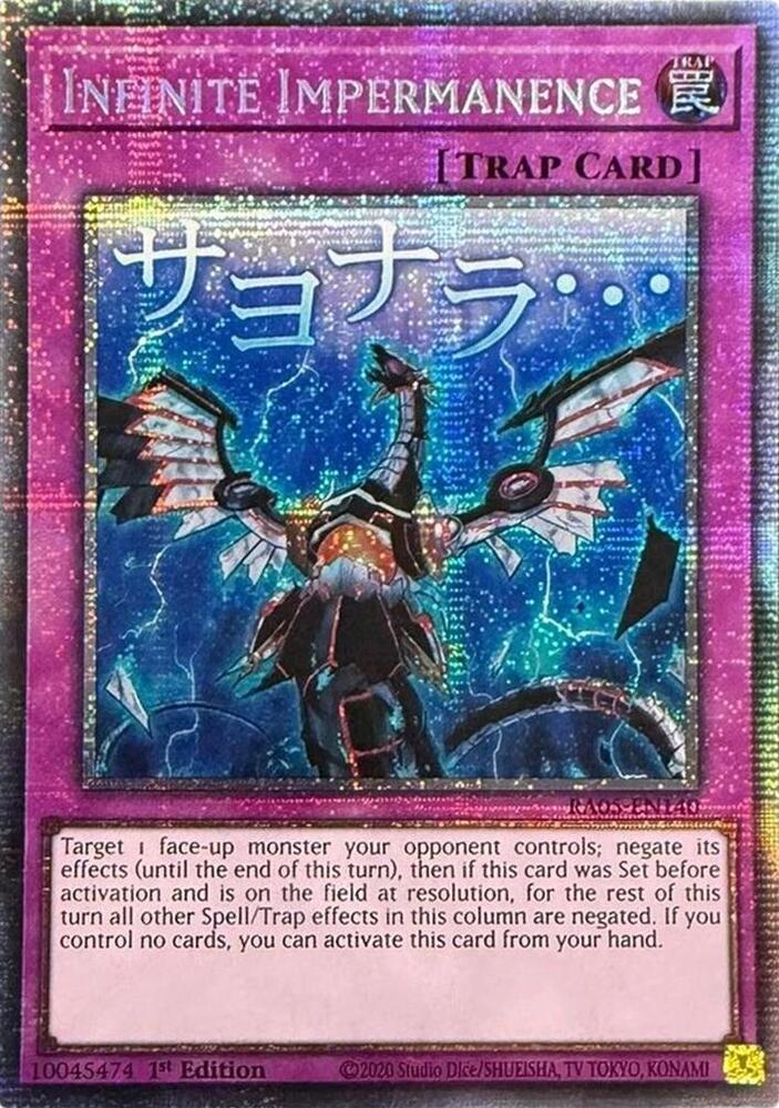 Infinite Impermanence (Starlight Rare) RA05-EN140 card from Rarity Collection 5