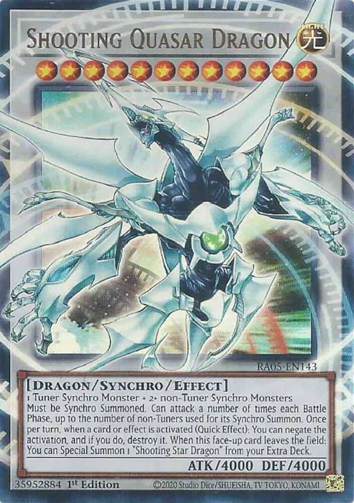 Shooting Quasar Dragon RA05-EN143 card from Rarity Collection 5