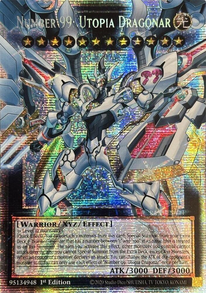 Number 99: Utopia Dragonar (Starlight Rare) RA05-EN144 card from Rarity Collection 5