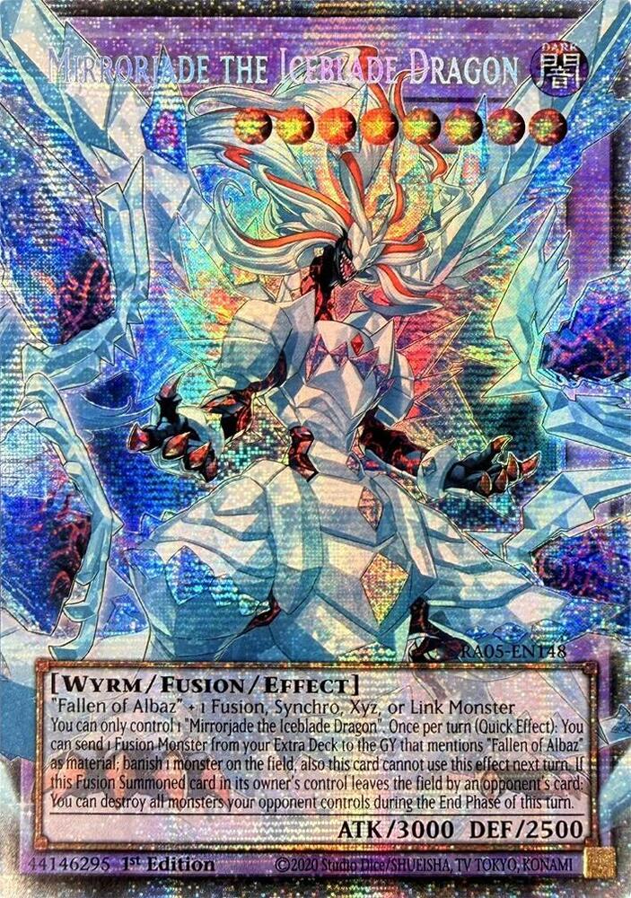 Mirrorjade the Iceblade Dragon (Starlight Rare) RA05-EN148 card from Rarity Collection 5
