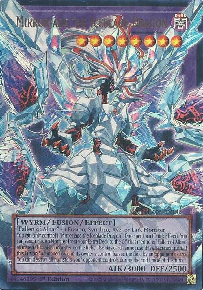 Mirrorjade the Iceblade Dragon RA05-EN148 card from Rarity Collection 5