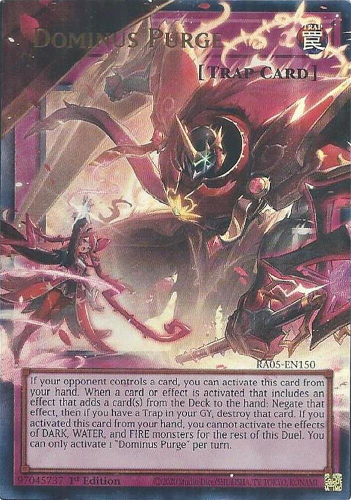 Dominus Purge (Extended Art) RA05-EN150 card from Rarity Collection 5
