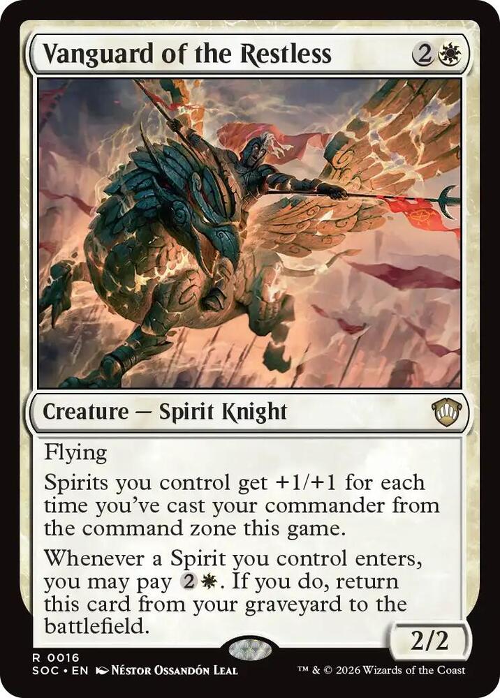 Vanguard of the Restless 16 card from Commander: Secrets of Strixhaven