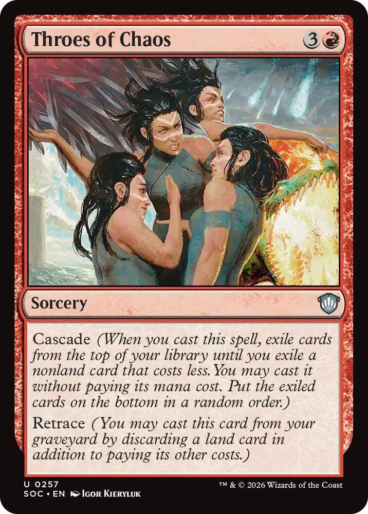 Throes of Chaos 257 card from Commander: Secrets of Strixhaven