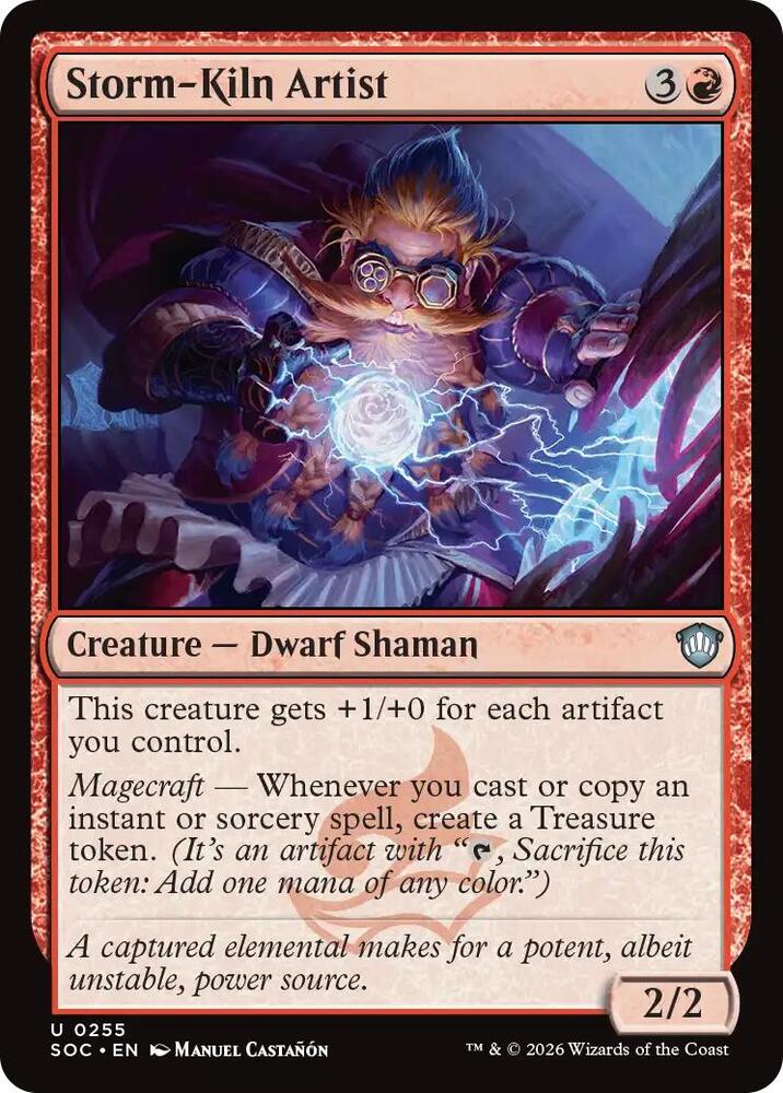 Storm-Kiln Artist 255 card from Commander: Secrets of Strixhaven