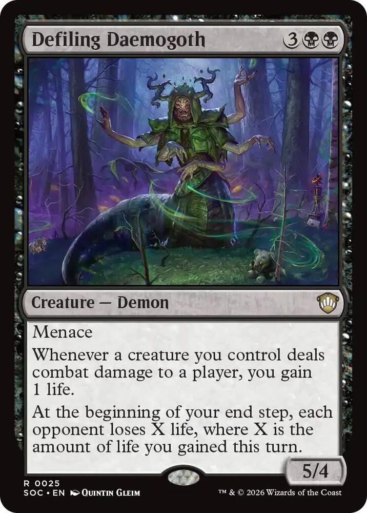 Defiling Daemogoth 25 card from Commander: Secrets of Strixhaven