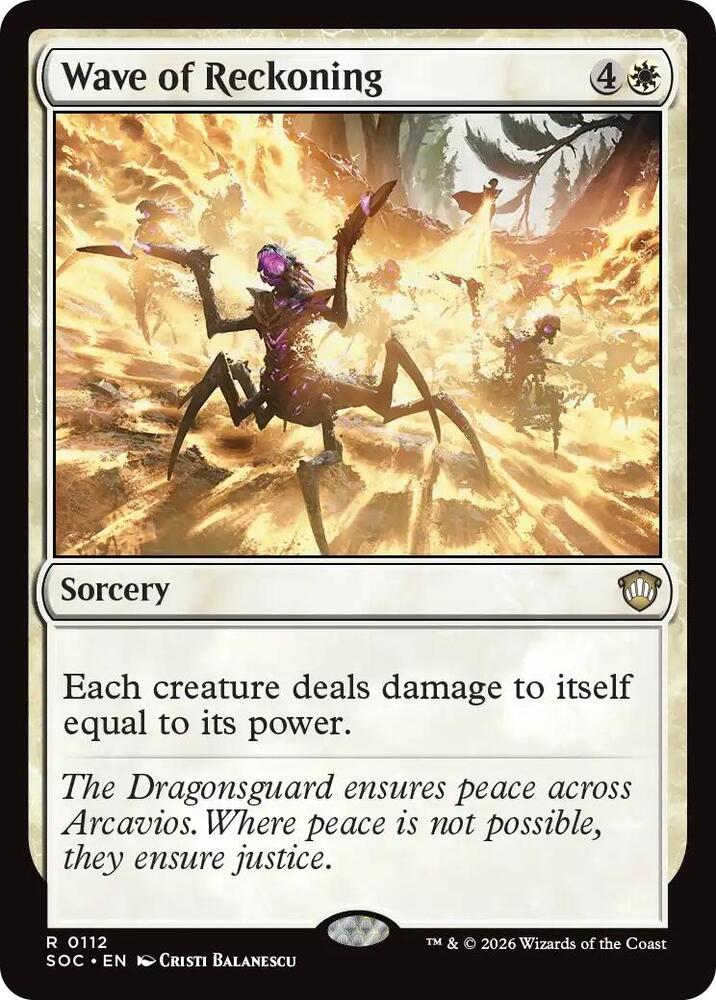 Wave of Reckoning 112 card from Commander: Secrets of Strixhaven
