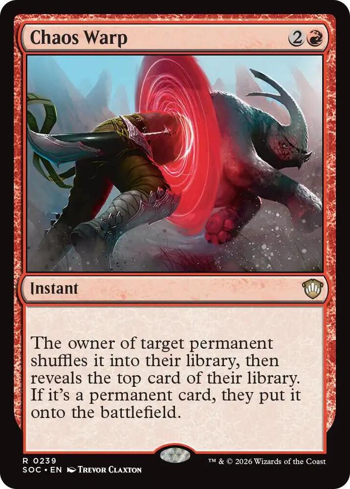 Chaos Warp 239 card from Commander: Secrets of Strixhaven
