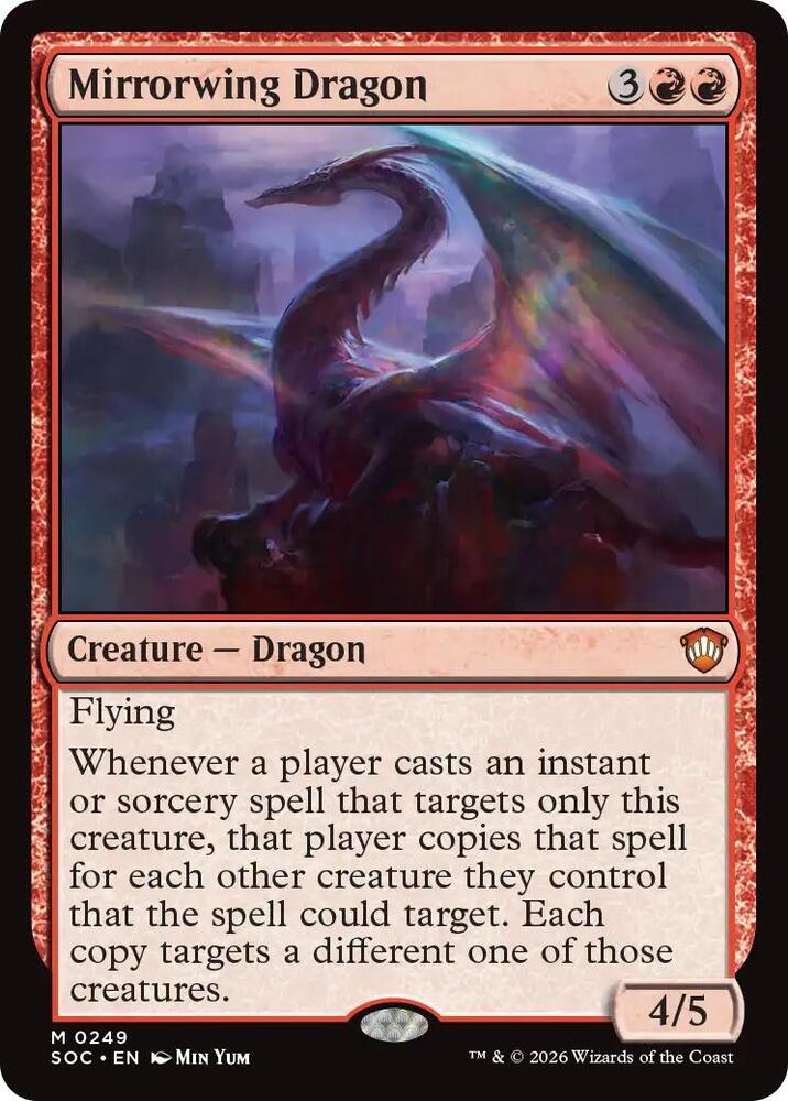 Mirrorwing Dragon 249 card from Commander: Secrets of Strixhaven