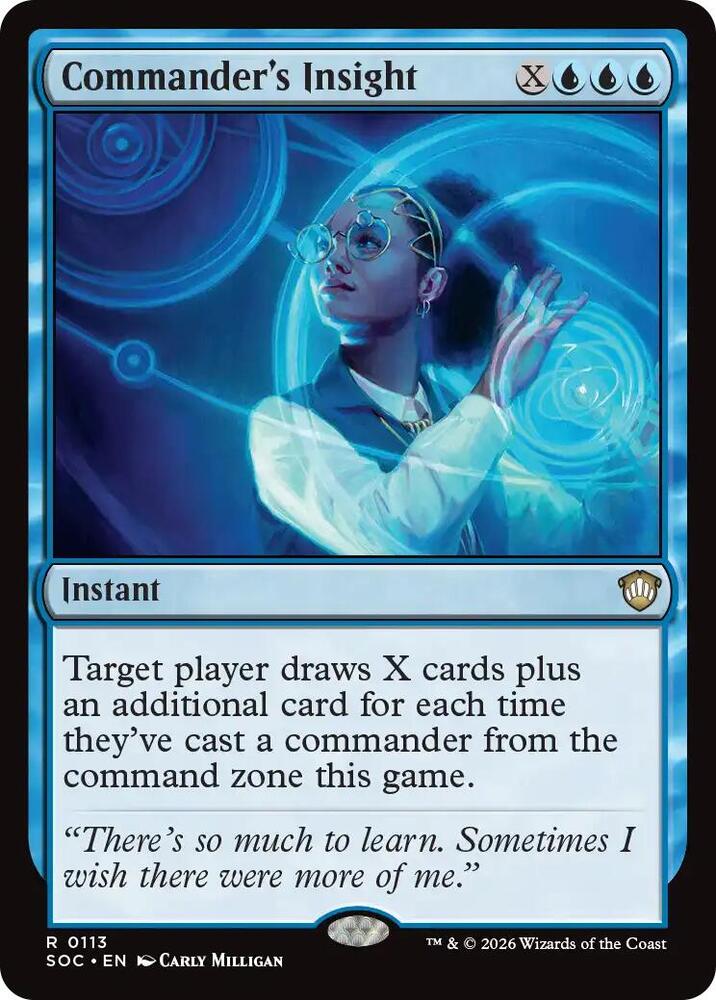 Commander's Insight 113 card from Commander: Secrets of Strixhaven
