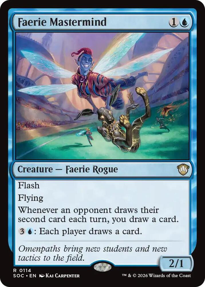 Faerie Mastermind 114 card from Commander: Secrets of Strixhaven