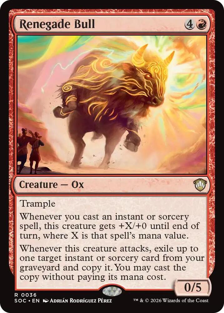 Renegade Bull 36 card from Commander: Secrets of Strixhaven