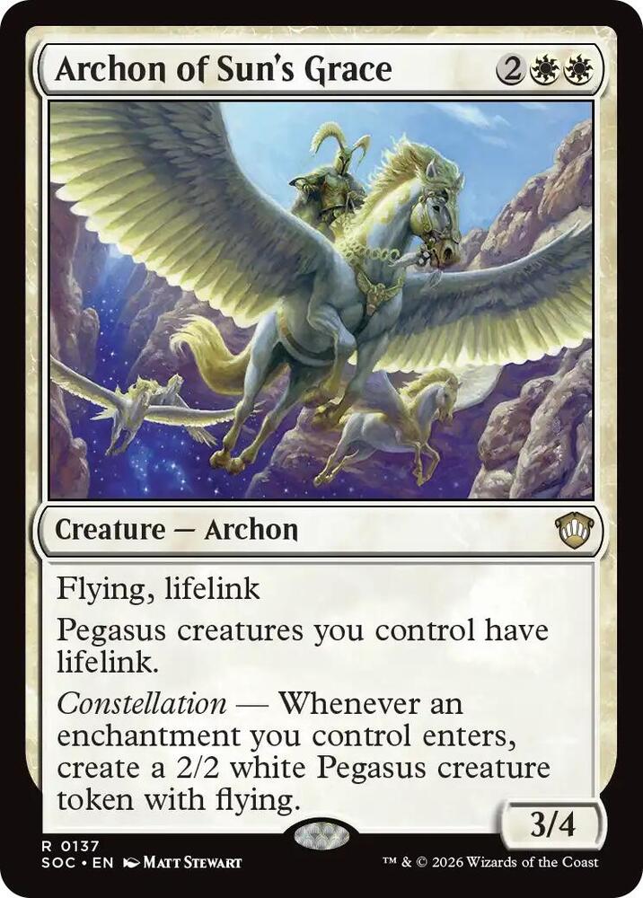 Archon of Sun's Grace 137 card from Commander: Secrets of Strixhaven