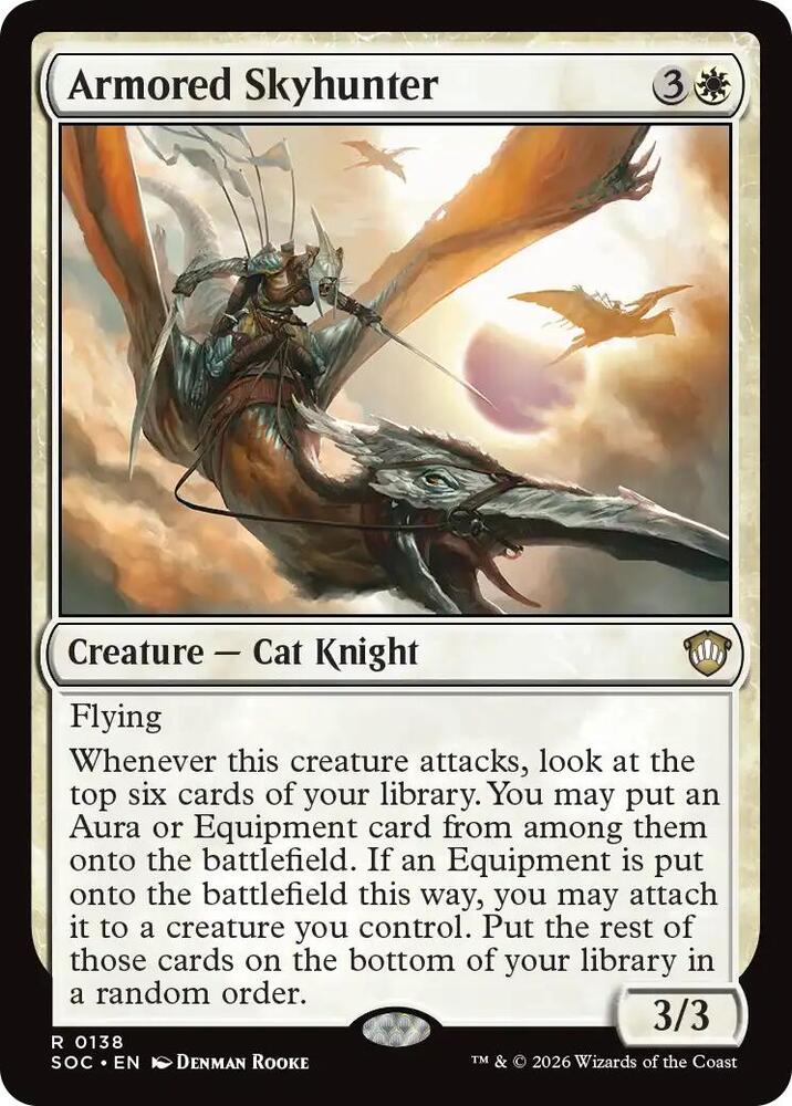 Armored Skyhunter 138 card from Commander: Secrets of Strixhaven