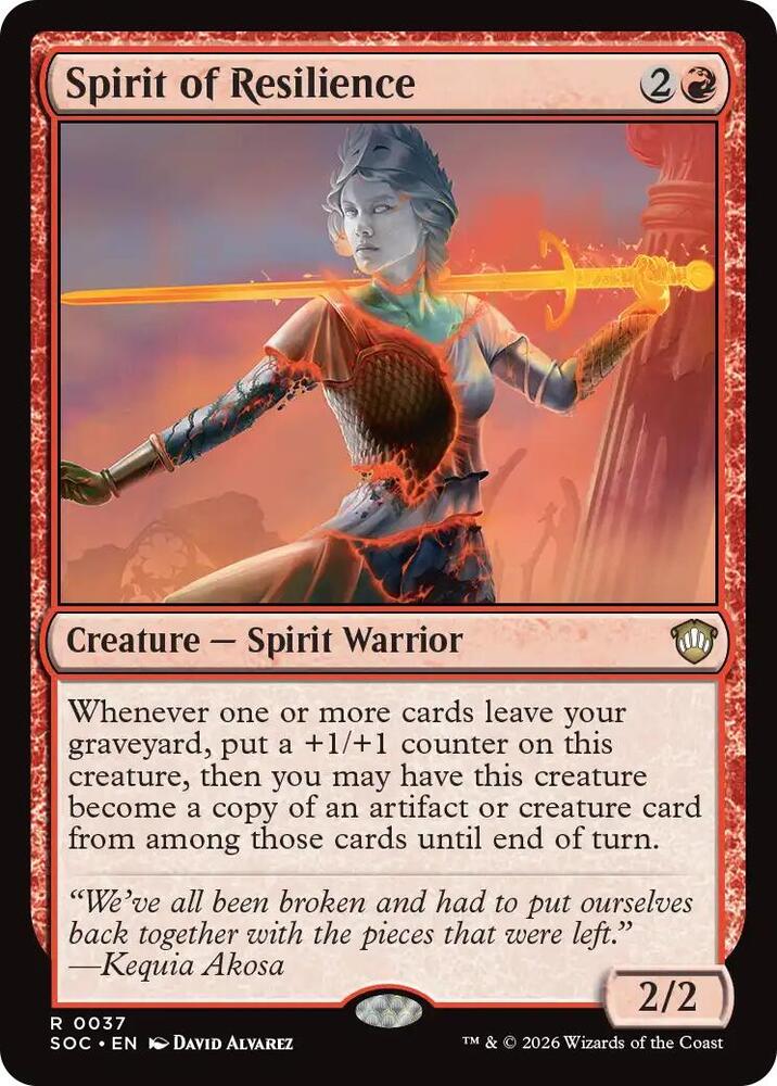Spirit of Resilience 37 card from Commander: Secrets of Strixhaven