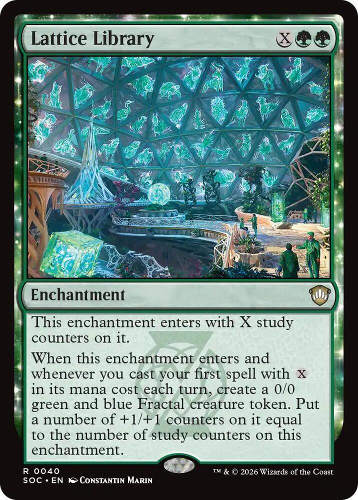 Lattice Library 40 card from Commander: Secrets of Strixhaven