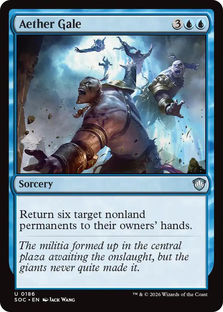 Aether Gale 186 card from Commander: Secrets of Strixhaven