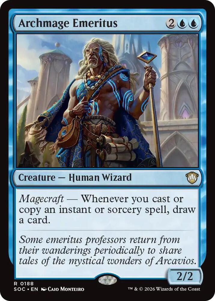 Archmage Emeritus 188 card from Commander: Secrets of Strixhaven