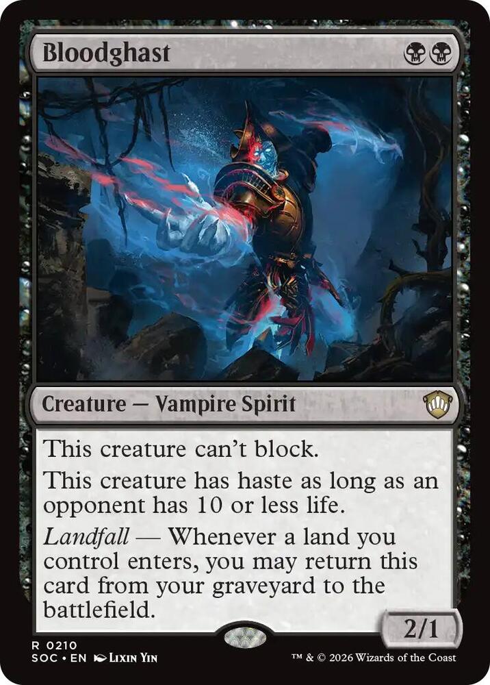 Bloodghast 210 card from Commander: Secrets of Strixhaven