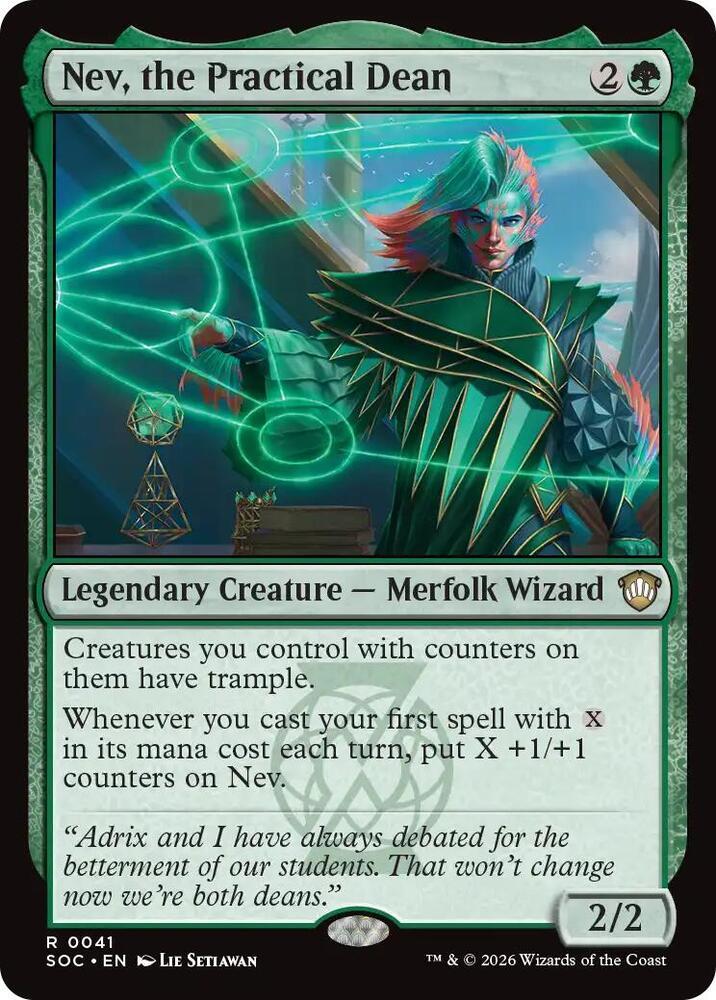 Nev, the Practical Dean 41 card from Commander: Secrets of Strixhaven