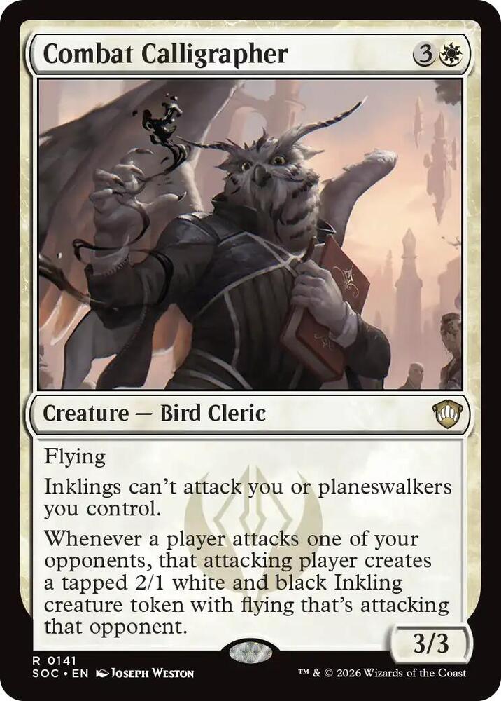 Combat Calligrapher 141 card from Commander: Secrets of Strixhaven