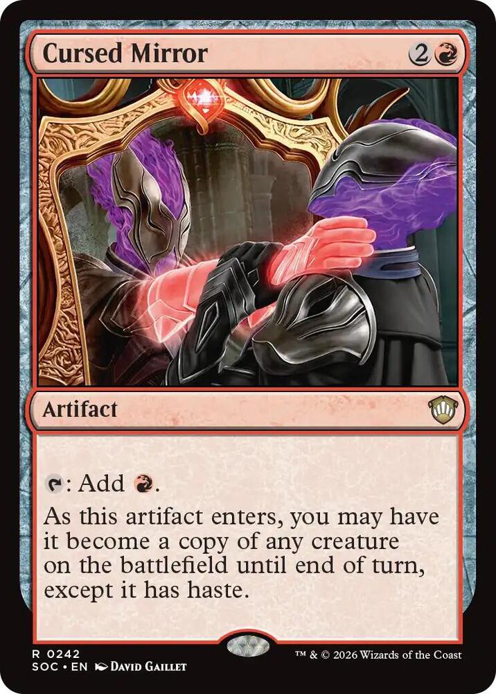 Cursed Mirror 242 card from Commander: Secrets of Strixhaven