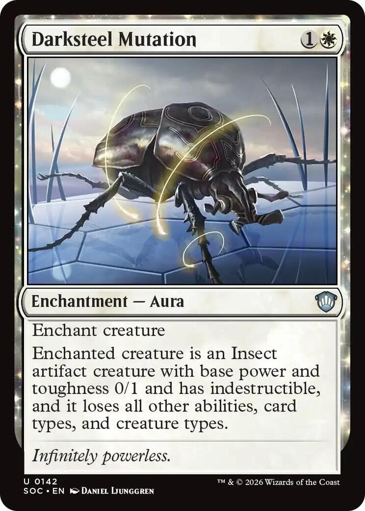Darksteel Mutation 142 card from Commander: Secrets of Strixhaven