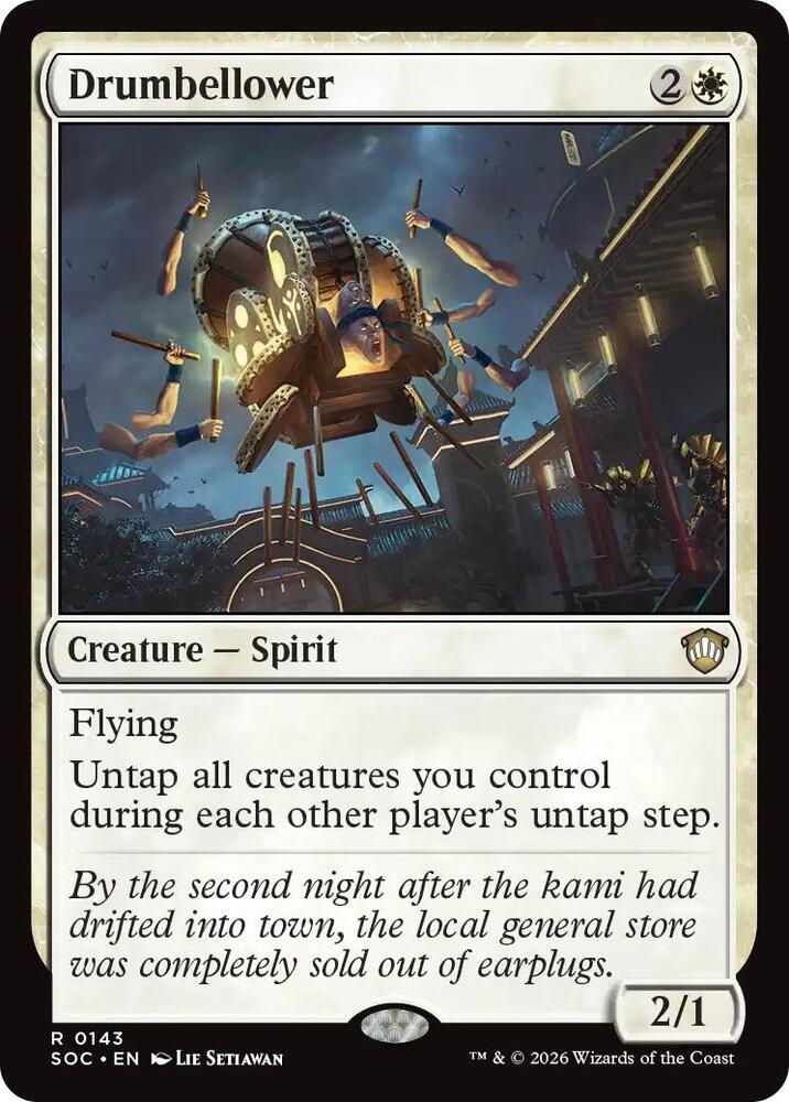 Drumbellower 143 card from Commander: Secrets of Strixhaven