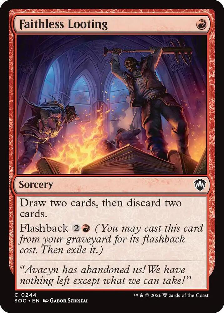 Faithless Looting 244 card from Commander: Secrets of Strixhaven