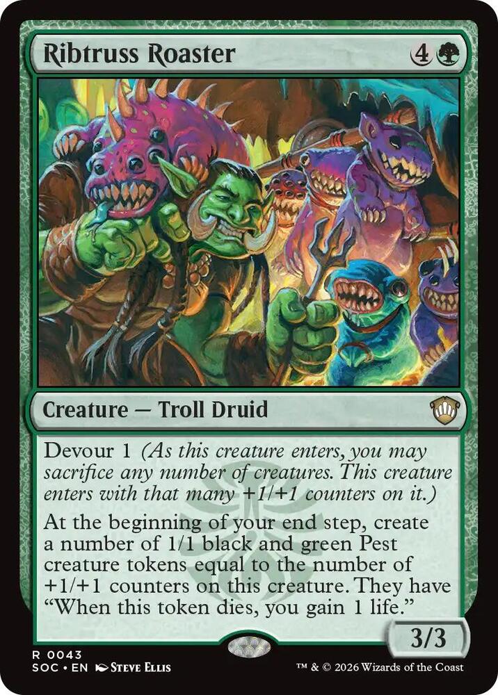 Ribtruss Roaster 43 card from Commander: Secrets of Strixhaven