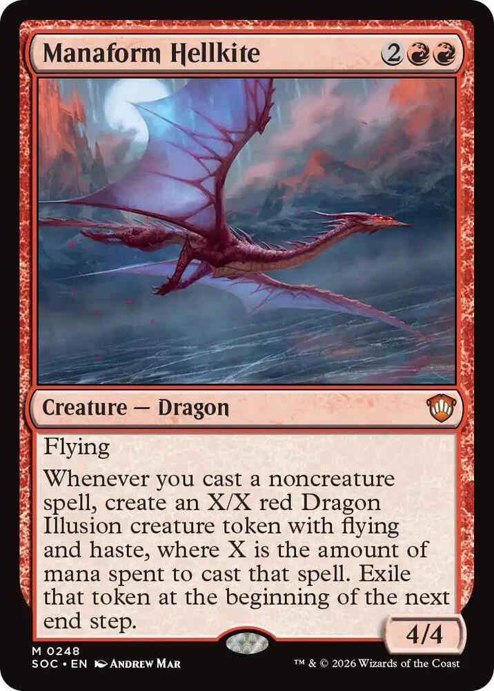 Manaform Hellkite 248 card from Commander: Secrets of Strixhaven