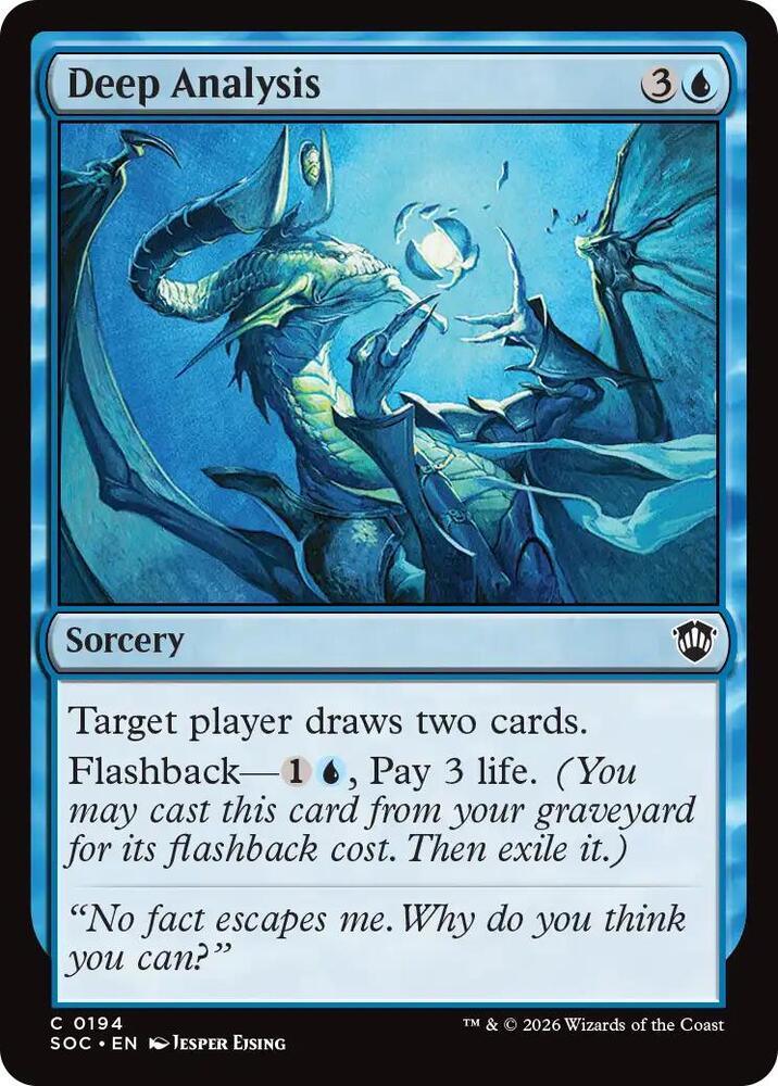 Deep Analysis 194 card from Commander: Secrets of Strixhaven