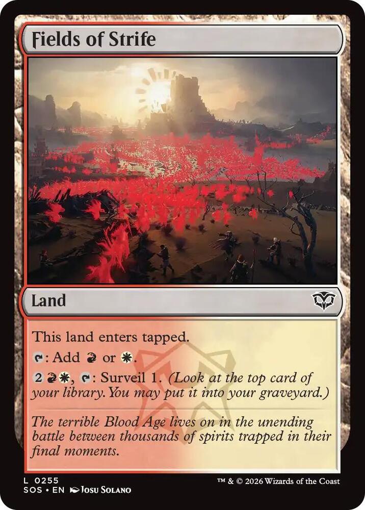 Fields of Strife 255 card from Secrets of Strixhaven