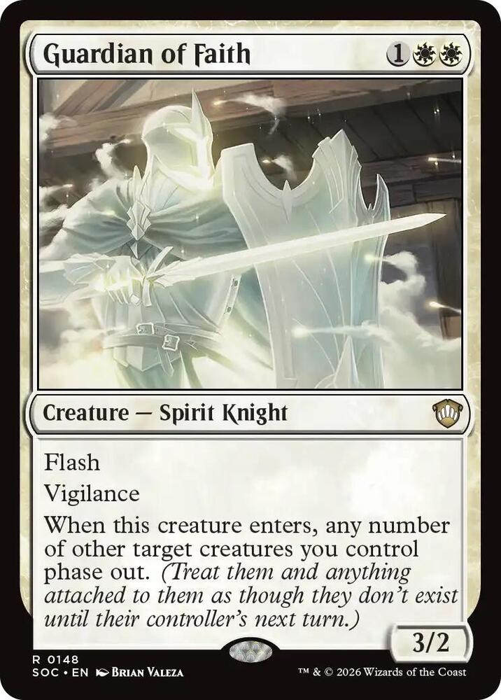 Guardian of Faith 148 card from Commander: Secrets of Strixhaven