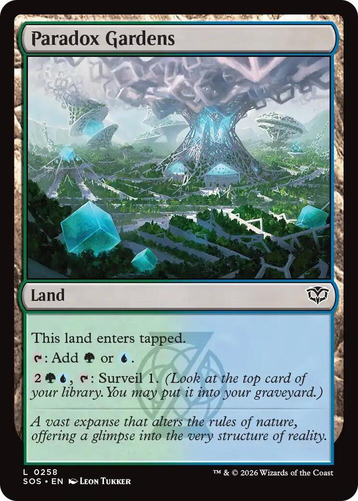 Paradox Gardens 258 card from Secrets of Strixhaven