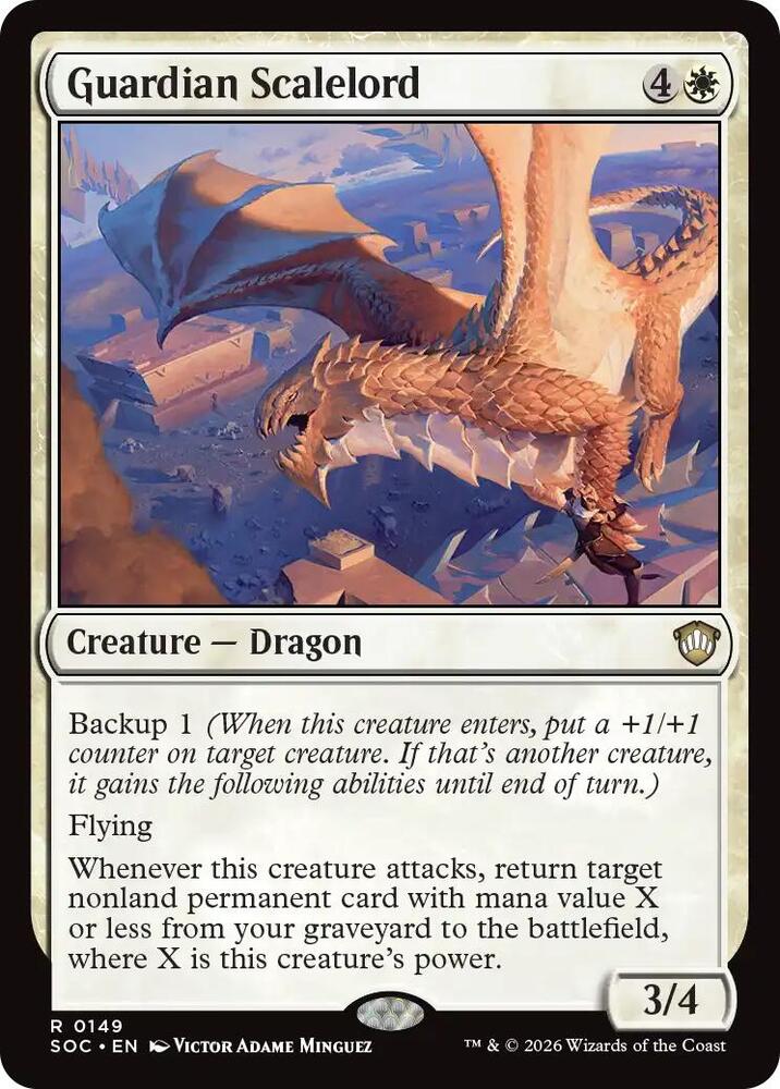 Guardian Scalelord 149 card from Commander: Secrets of Strixhaven