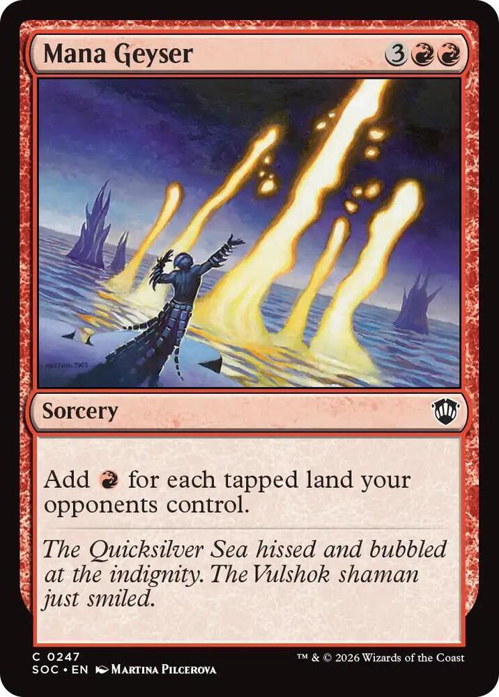 Mana Geyser 247 card from Commander: Secrets of Strixhaven